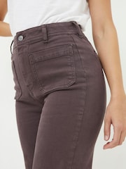 FatFace Purple Keswick Wide Leg Cropped Jeans - Image 5 of 6