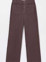 FatFace Purple Keswick Wide Leg Cropped Jeans - Image 6 of 6