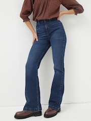 FatFace Blue Fly Flare Jeans - Image 1 of 6