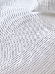 300 Thread Count 100% Cotton Waffle Texture Duvet Cover and Pillowcase Set - Изображение 4 из 4