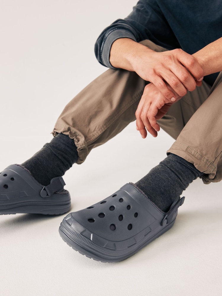 Grey Borg Lined Mules - Image 1 of 5
