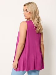 Yours Curve Purple Pleated Front Vest - Image 3 of 5