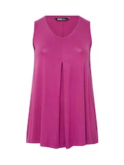 Yours Curve Purple Pleated Front Vest - Image 5 of 5