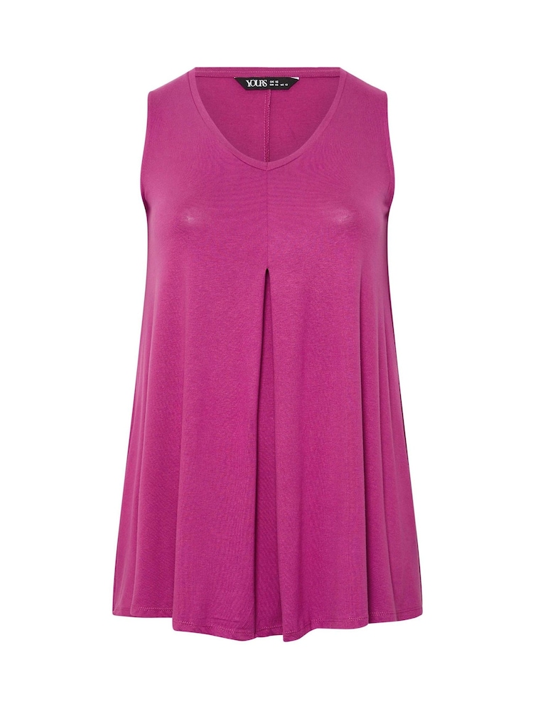 Yours Curve Purple Pleated Front Vest - Image 5 of 5