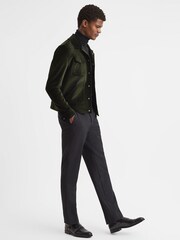 Reiss Emerald Weir Velvet Press-Stud Jacket - Image 6 of 7