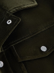 Reiss Emerald Weir Velvet Press-Stud Jacket - Image 7 of 7
