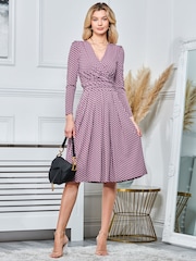 Pink - Jolie Moi Langärmeliges Midikleid aus Jersey - Bild 1 von 5