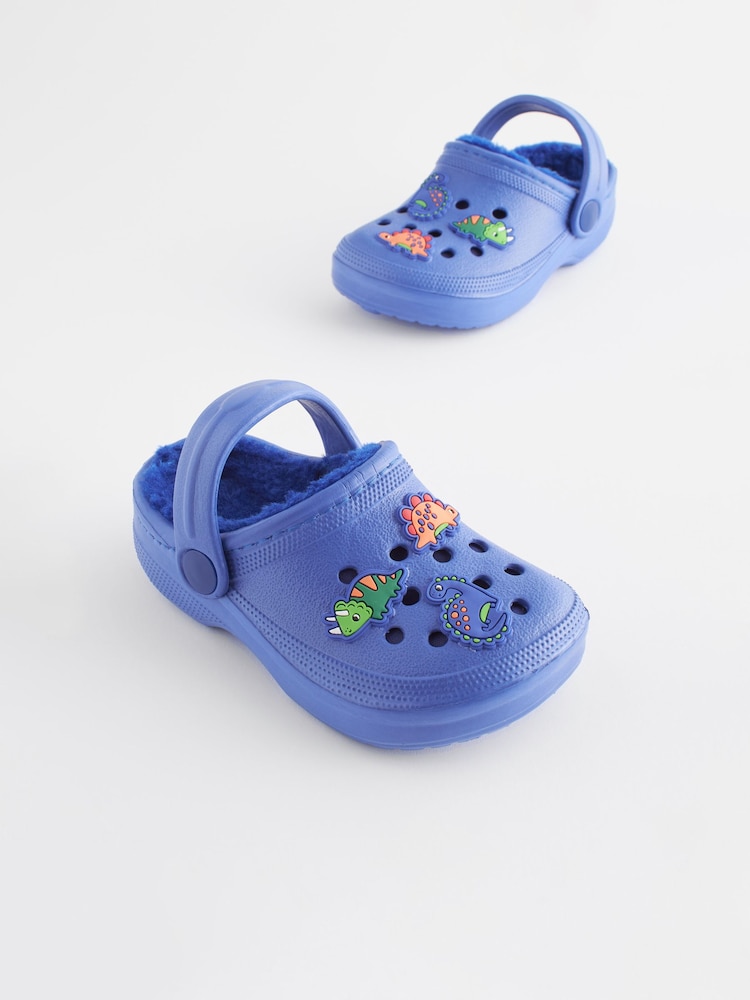 Navy Blue Dino Slipper Clogs - Image 1 of 6