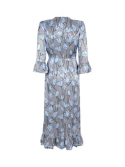 Mint Velvet Grey Layla Print Pleated Midi Dress - Image 4 of 4