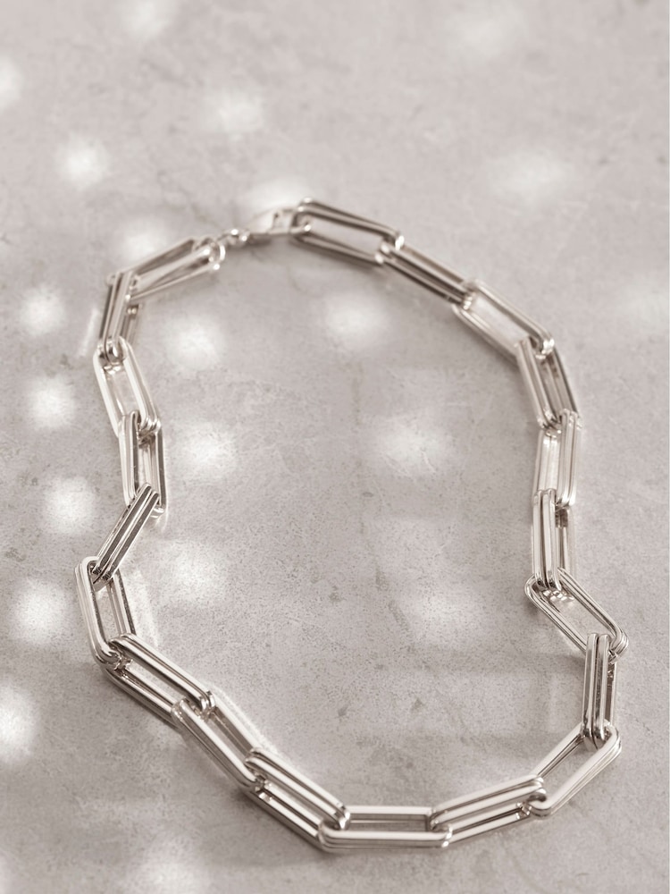 Mint Velvet Silver Tone Square Necklace - Image 1 of 3