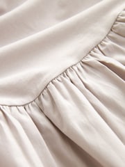 Gri - 100% Cotton Mânecă bufantă Mini Jersey Rochie - Image 6 of 6