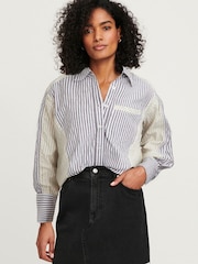 Black Denim Raw Hem 100% Cotton Mini Skirt - Image 1 of 6