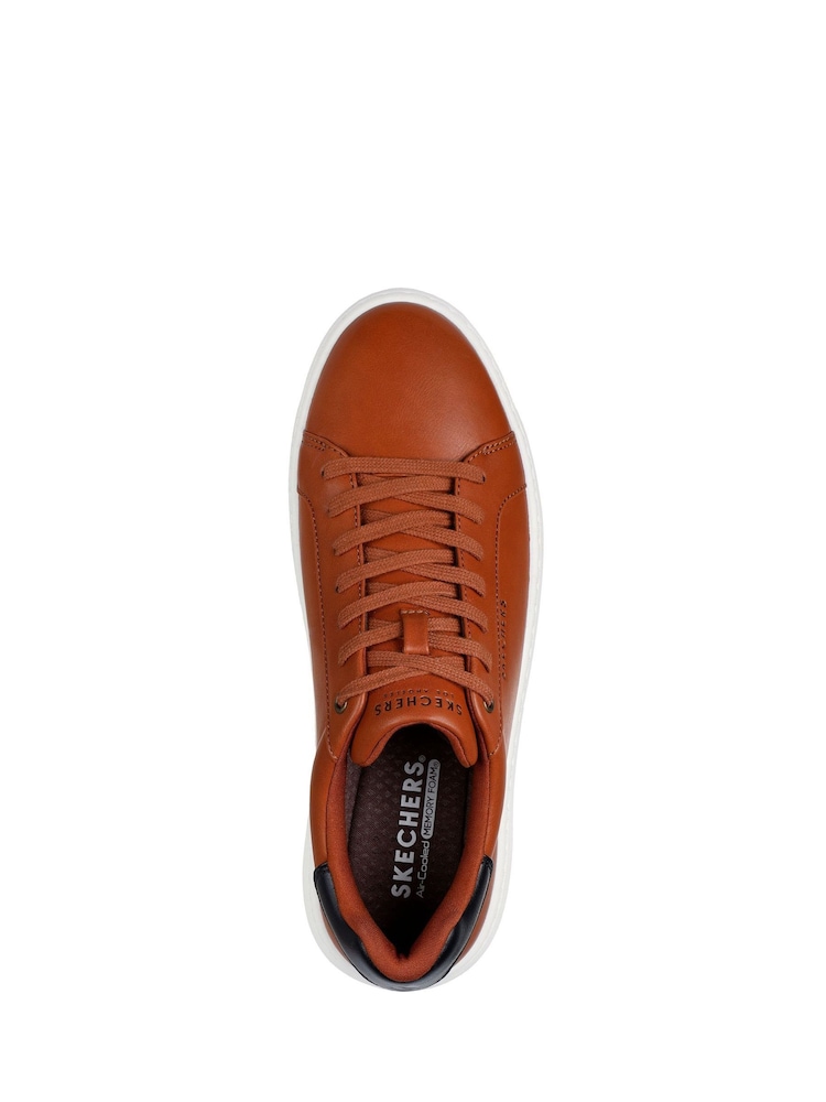 Skechers Brown Mens Court Break Suit Trainers - Image 4 of 5