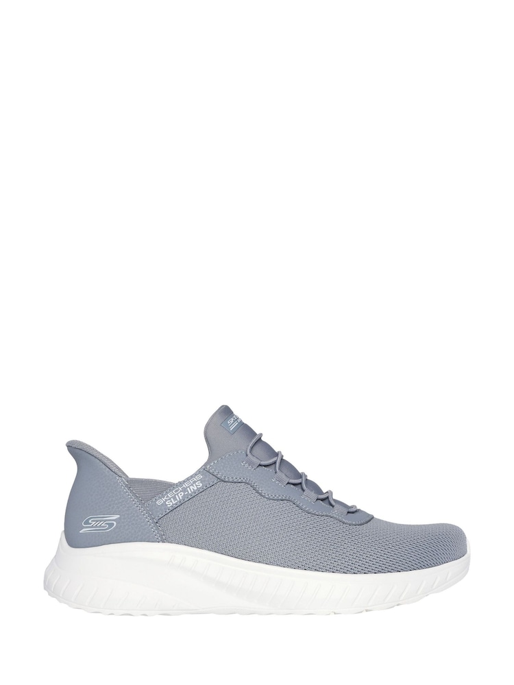 Skechers Grey Bobs Squad Chaos Daily Hype Slip In Trainers - Image 1 of 5