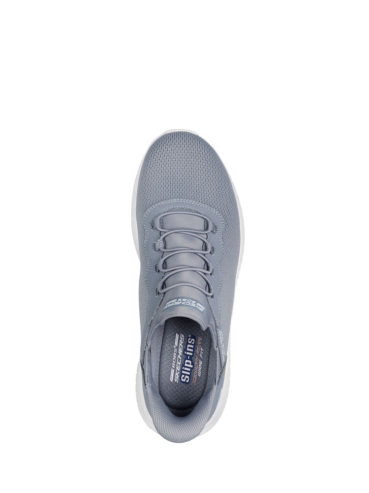 Skechers Grey Bobs Squad Chaos Daily Hype Slip In Trainers - Image 4 of 5
