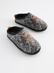 Grey Graffiti Sporty Mule Slippers - Image 1 of 5