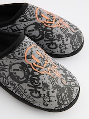 Grey Graffiti Sporty Mule Slippers - Image 3 of 5