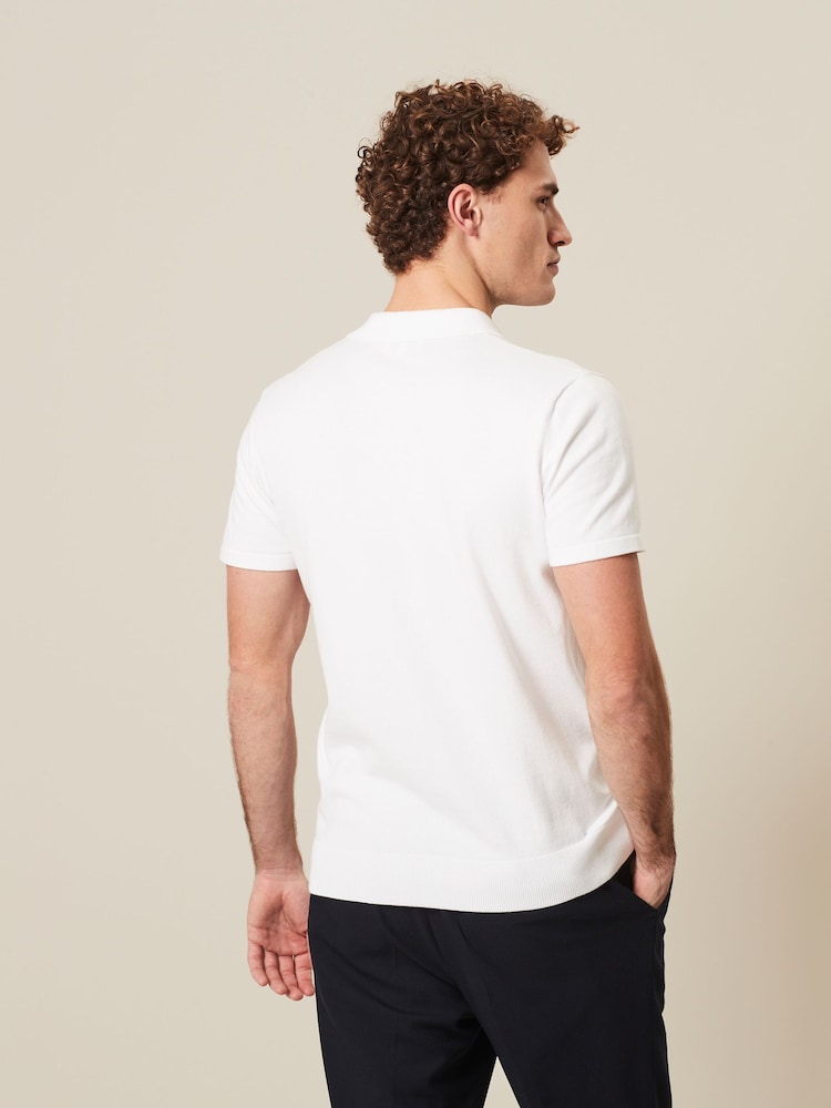 Wit - Slim Fit - Cotton Rich Short Sleeve Knit Polo Shirt - Image 3 of 8
