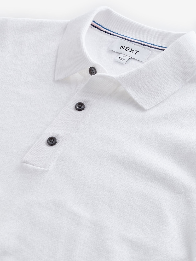 Wit - Slim Fit - Cotton Rich Short Sleeve Knit Polo Shirt - Image 7 of 8