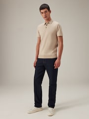 Neutral Knitted Polo Shirt - Image 2 of 6