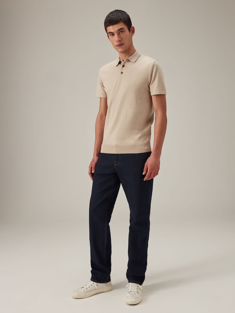 Neutral Knitted Polo Shirt - Image 2 of 6 Neutral Knitted Polo Shirt - Image 2 of 6