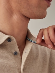 Neutral Knitted Polo Shirt - Image 3 of 6