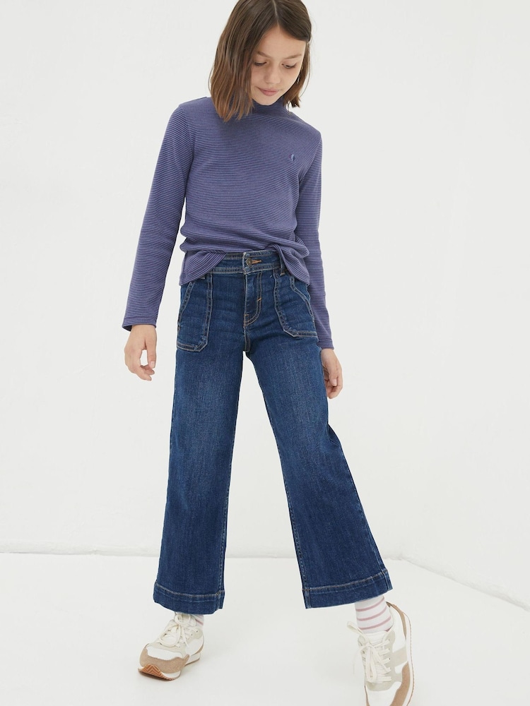 FatFace Blue Willow Wide Leg Jeans - Image 1 of 4