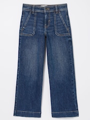 FatFace Blue Willow Wide Leg Jeans - Image 4 of 4