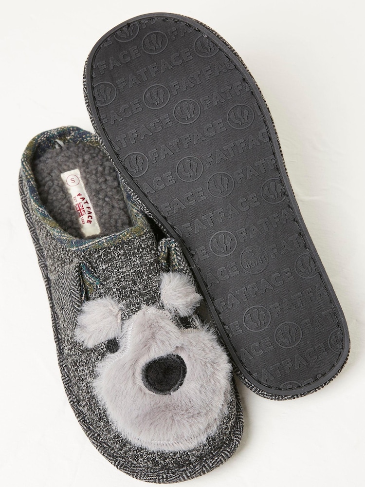 FatFace Grey Archie Scotty Dog Slippers - Image 3 of 3