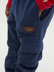 FatFace Blue Seaburn Sweat Cargo Joggers - Image 3 of 4