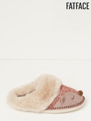 FatFace Brown Felicity Fox Slippers - Image 1 of 4