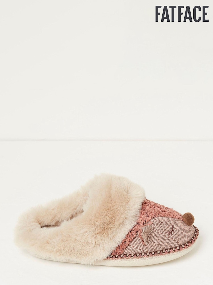 FatFace Brown Felicity Fox Slippers - Image 1 of 4