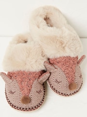 FatFace Brown Felicity Fox Slippers - Image 2 of 4