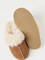 FatFace Brown Steph Sheepskin Mule Slippers - Image 3 of 4