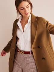 Boden Brown Wool Blend Pea Coat - Image 4 of 6