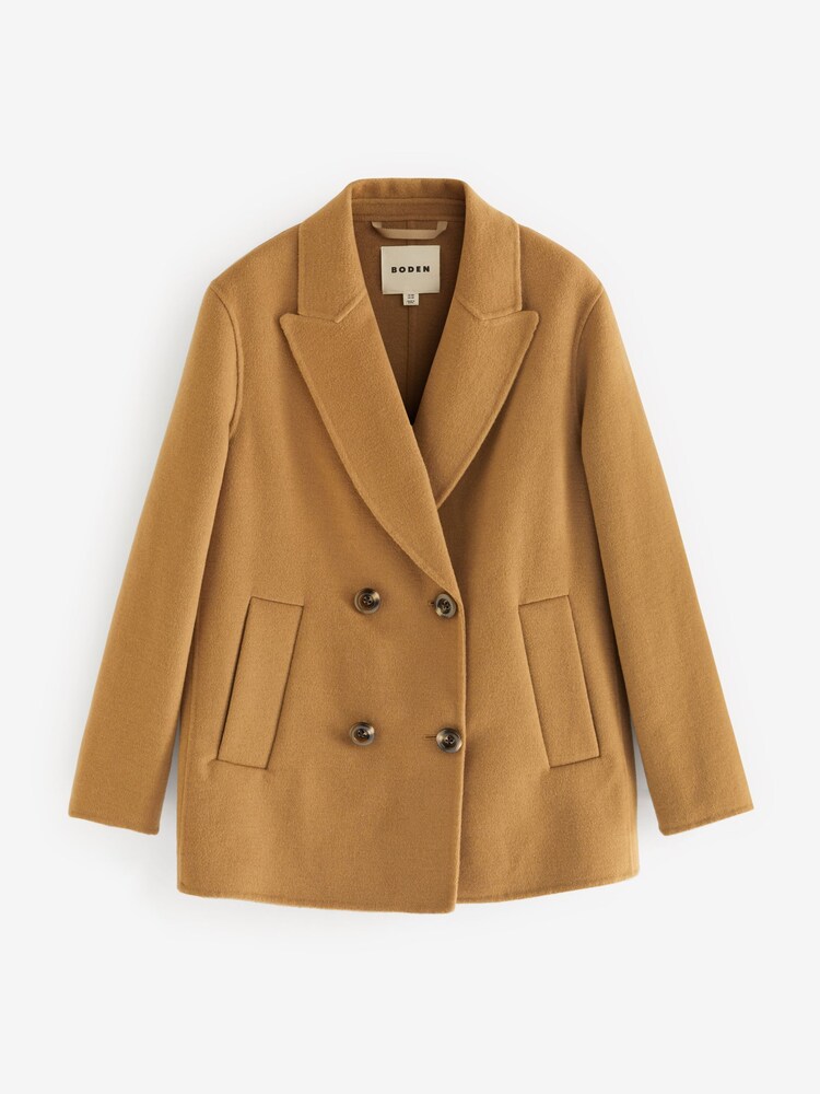 Boden Brown Wool Blend Pea Coat - Image 6 of 6