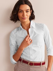 Boden White Saskia Stretch Cotton Shirt - Image 1 of 5