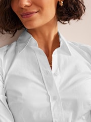Boden White Saskia Stretch Cotton Shirt - Image 4 of 5