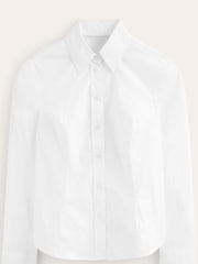 Boden White Saskia Stretch Cotton Shirt - Image 5 of 5