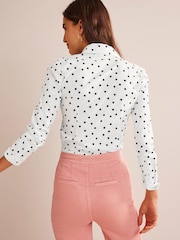 Boden Cream Saskia Stretch Cotton Shirt - Image 2 of 4