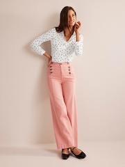 Boden Cream Saskia Stretch Cotton Shirt - Image 3 of 4