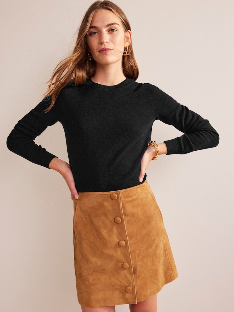 Boden Black Eva Cashmere Crew Neck Jumper - Image 1 of 4