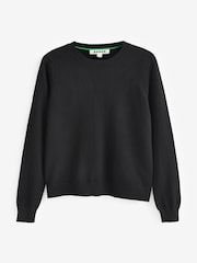 Boden Black Eva Cashmere Crew Neck Jumper - Image 4 of 4