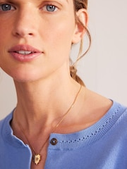 Boden Navy Blue Catriona Cotton Cardigan - Image 4 of 6