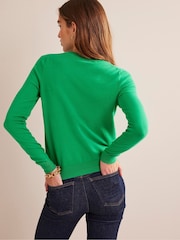 Boden Green Catriona Cotton Cardigan - Image 2 of 6
