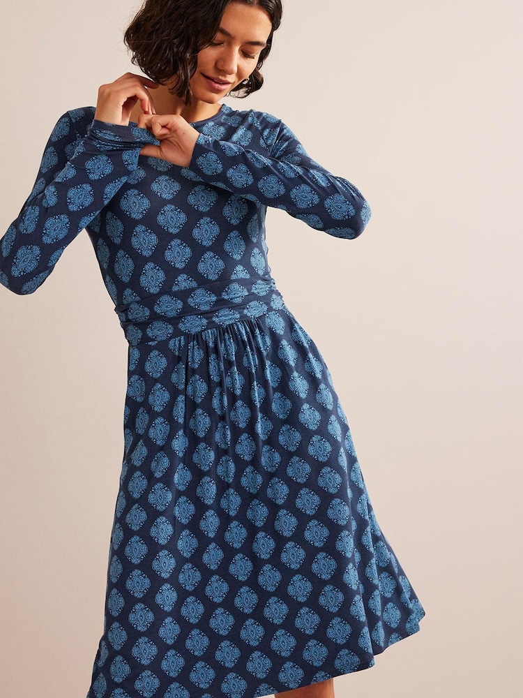 Boden Blue Abigail Jersey Dress - Image 1 of 5