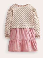 Boden Gewebtes Jerseykleid aus Materialmix - Bild 1 von 3