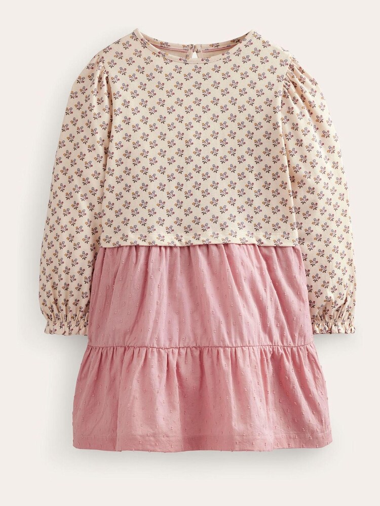 Boden Gewebtes Jerseykleid aus Materialmix - Bild 1 von 3