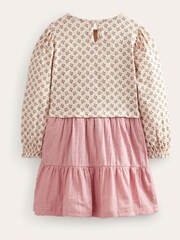 Boden Gewebtes Jerseykleid aus Materialmix - Bild 2 von 3