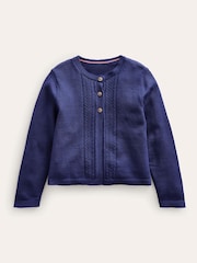 Albastru - Cardigan Boden Pointelle 100% bumbac - Imaginea 1 din 3